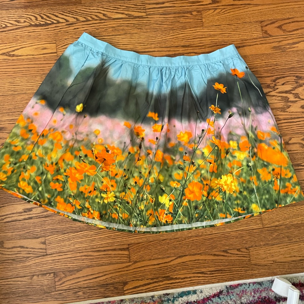 Vintage Modcloth Plus Size Photorealistic Floral Print Skirt Size 3X